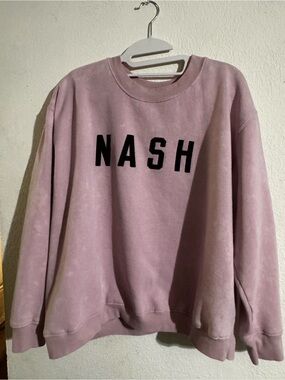 Ash Mauve Sweatshirt with Black Lettering